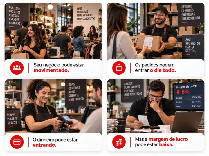 Seu negócio pode estar movimentado, mas a margem de lucro pode estar baixa